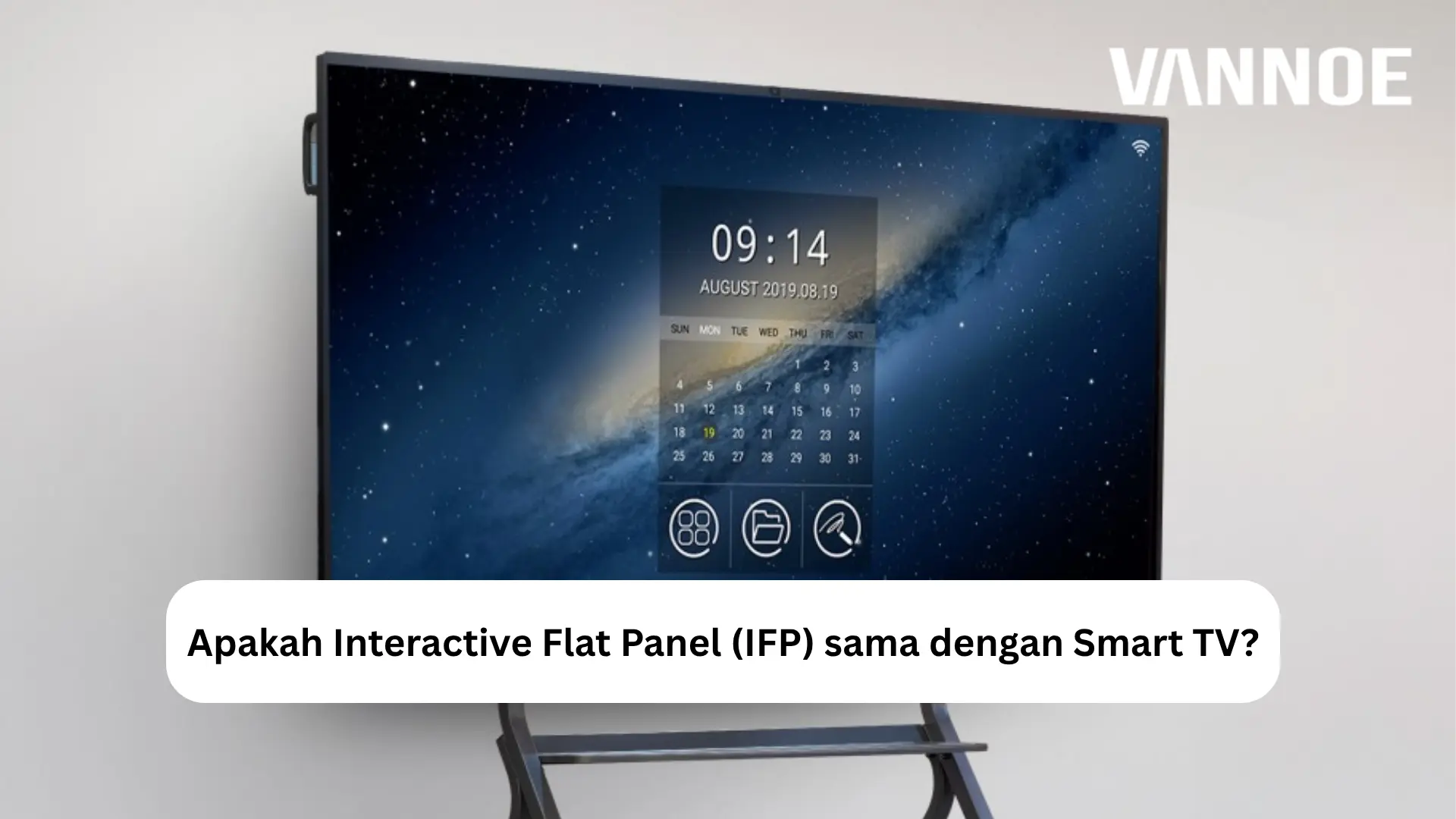 apakah interactive flat panel (IFP) sama dengan smart TV